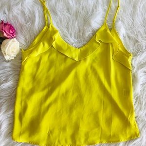 BarIII solid Yellow Mustard Tank Top Sz Small